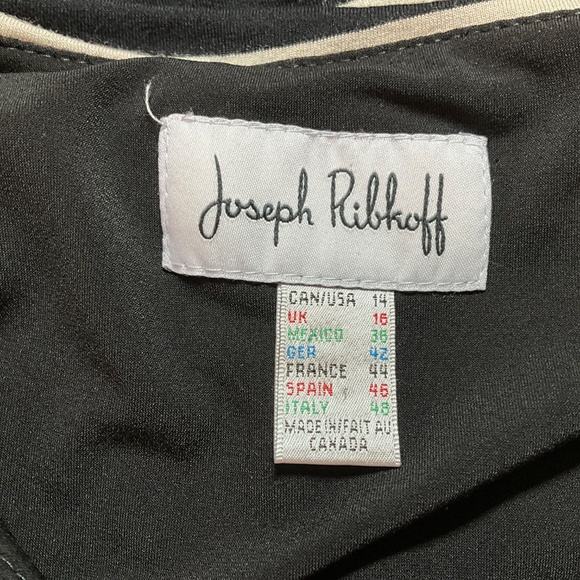 JOSEPH RIBKOFF Stretch Jersey Knit Dual Layer Tunic Top Drop Shoulder Sz 14 - Picture 5 of 8